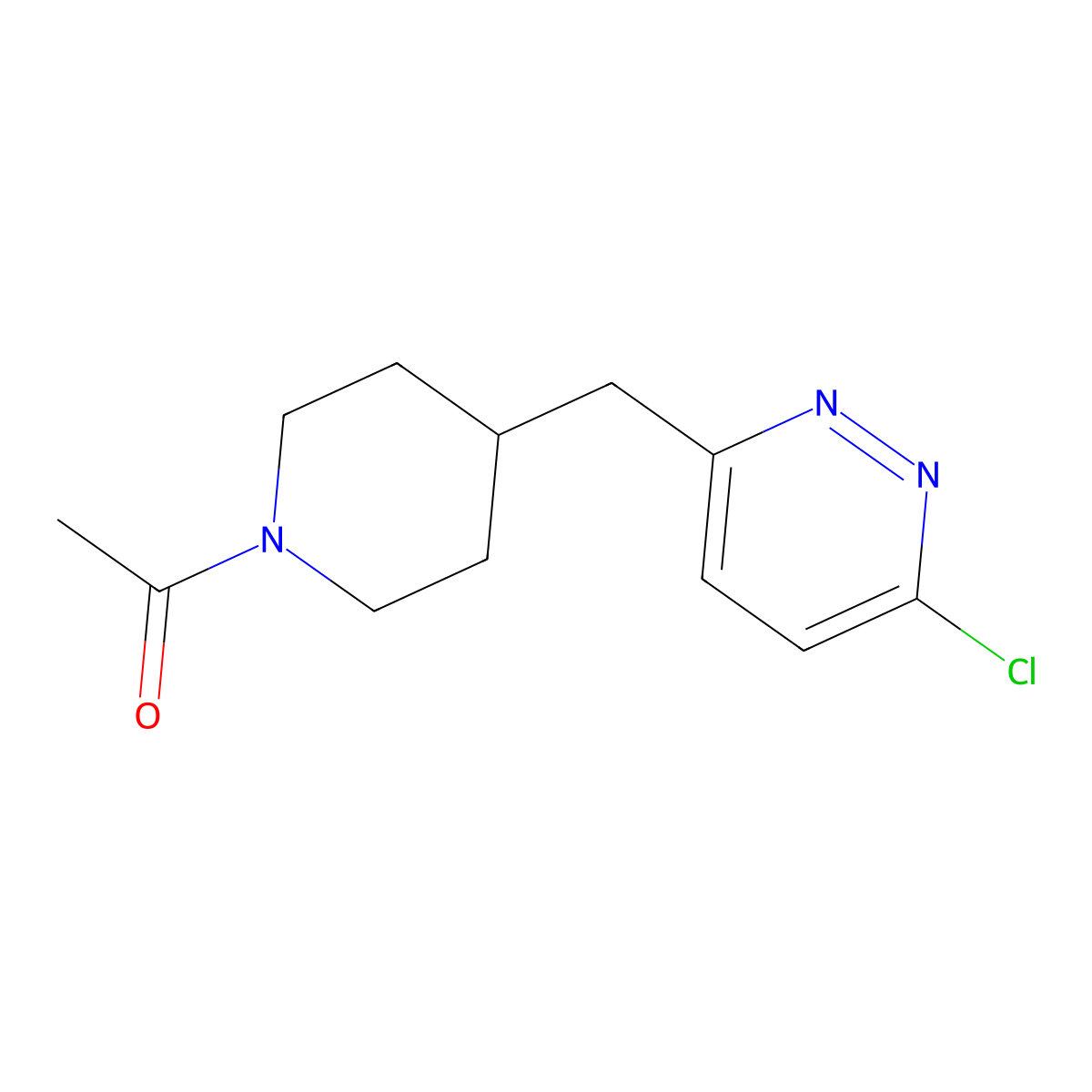 1-(4-((6-Chloropyridazin-3-yl)methyl)piperidin-1-yl)ethanone molecular structure, CAS 1316222-53-3