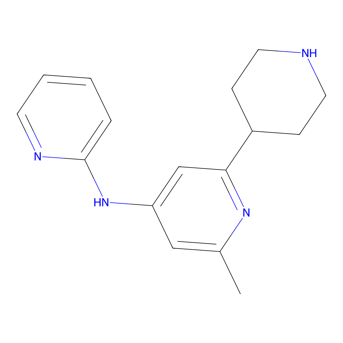 (6-Methyl-1',2',3',4',5',6'-hexahydro-[2,4']bipyridinyl-4-yl)-pyridin-2-yl-amine molecular structure, CAS 1316222-73-7