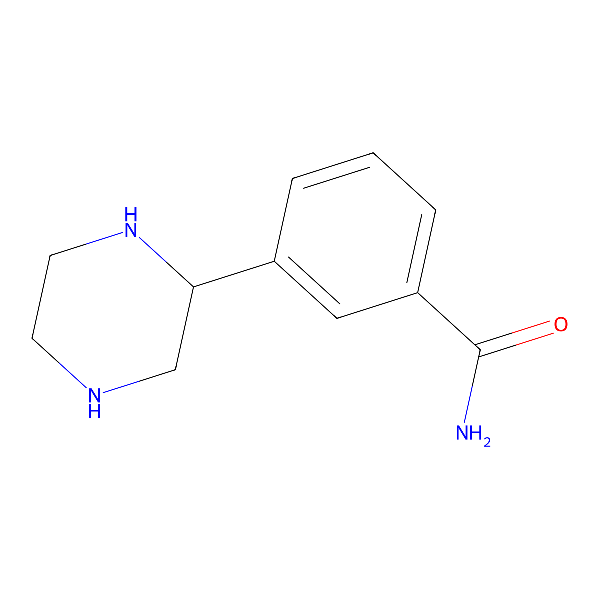 3-(Piperazin-2-yl)benzamide molecular structure, CAS 1316223-16-1