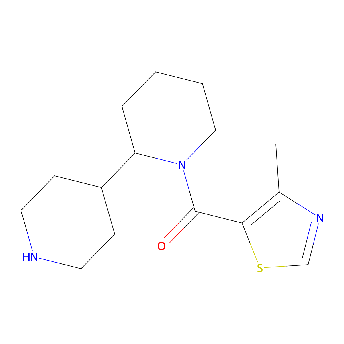 Methanone, [2,4a(2)-bipiperidin]-1-yl(4-methyl-5-thiazolyl)- molecular structure, CAS 1316223-17-2