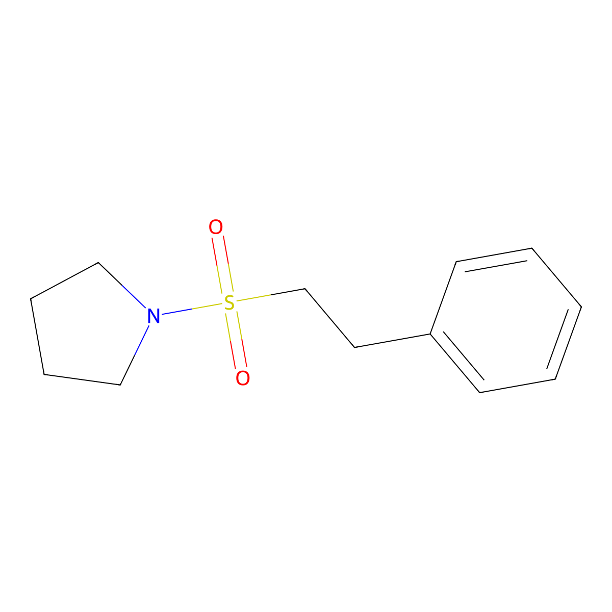 1-[(2-Phenylethane)sulfonyl]pyrrolidine molecular structure, CAS 1316224-39-1