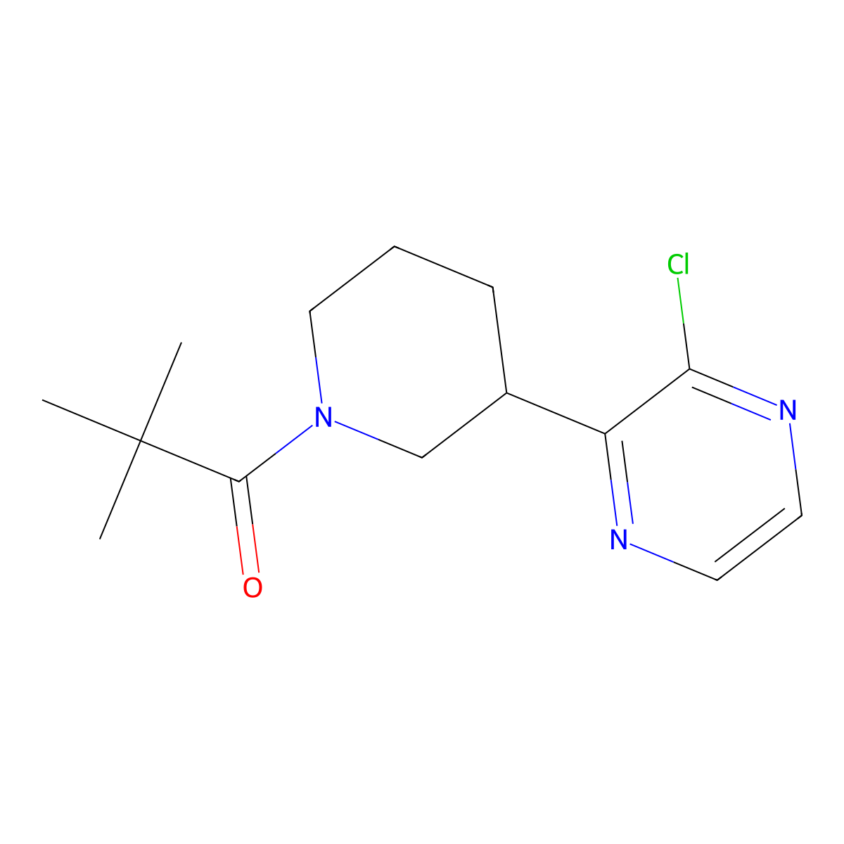 1-(3-(3-Chloropyrazin-2-yl)piperidin-1-yl)-2,2-dimethylpropan-1-one molecular structure, CAS 1316224-47-1