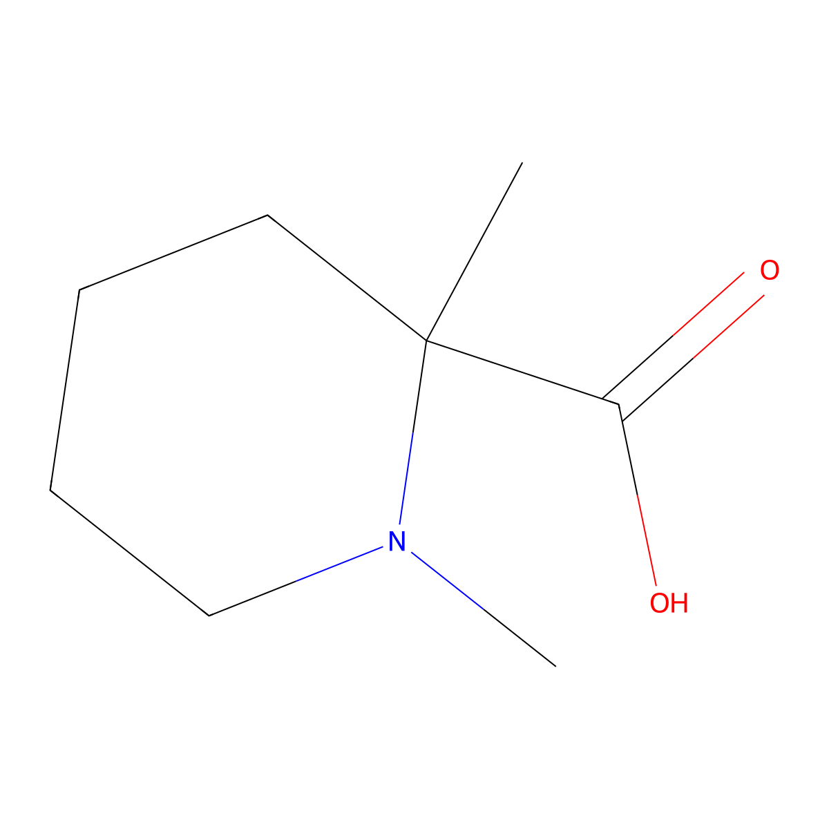 1,2-Dimethyl-2-piperidinecarboxylic acid molecular structure, CAS 1316224-65-3