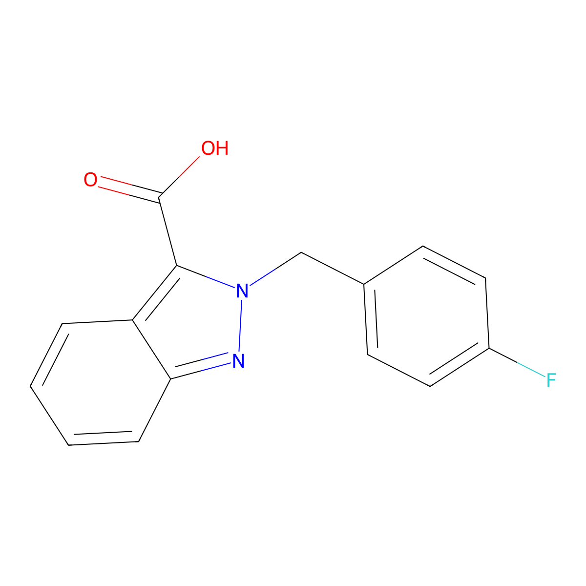 2-(4-Fluorobenzyl)-2H-indazole-3-carboxylic acid molecular structure, CAS 1316224-92-6