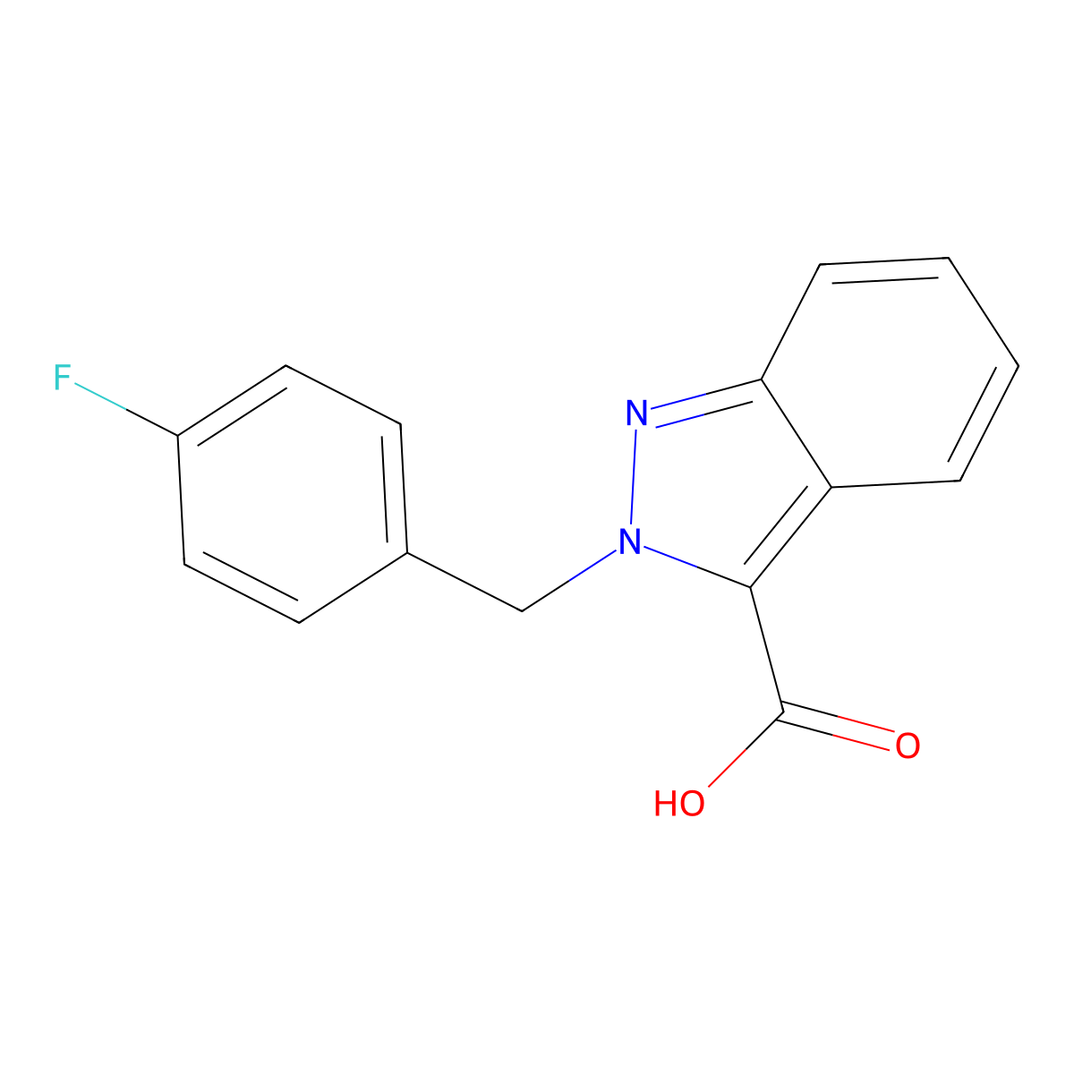 2-(4-Fluorobenzyl)-2H-indazole-3-carboxylic acid molecular structure, CAS 1316224-92-6