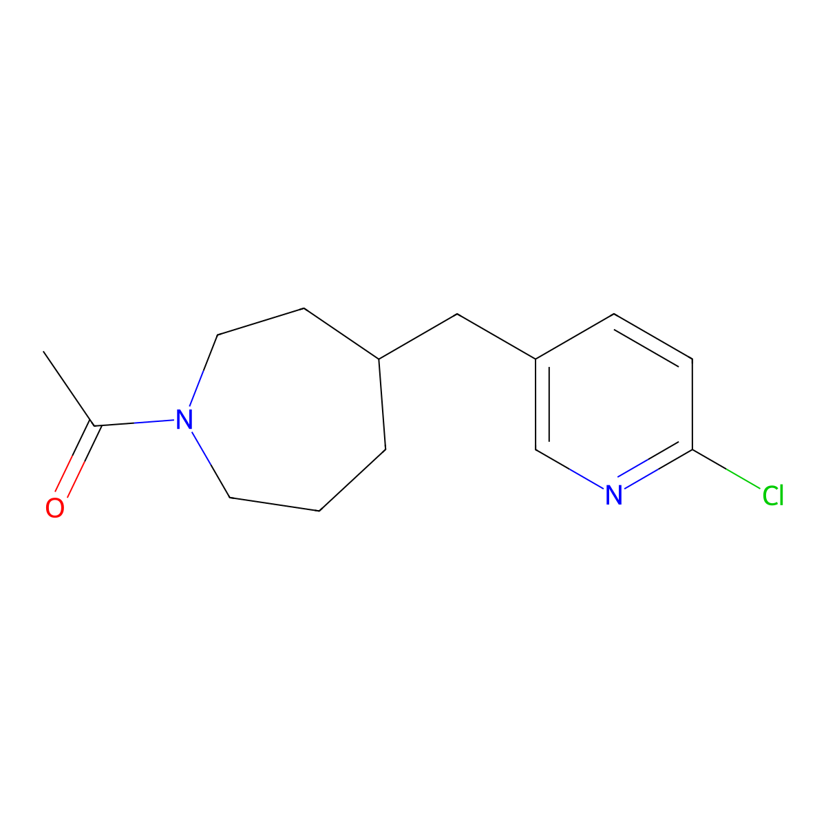 1-(4-((6-Chloropyridin-3-yl)methyl)azepan-1-yl)ethanone molecular structure, CAS 1316225-00-9