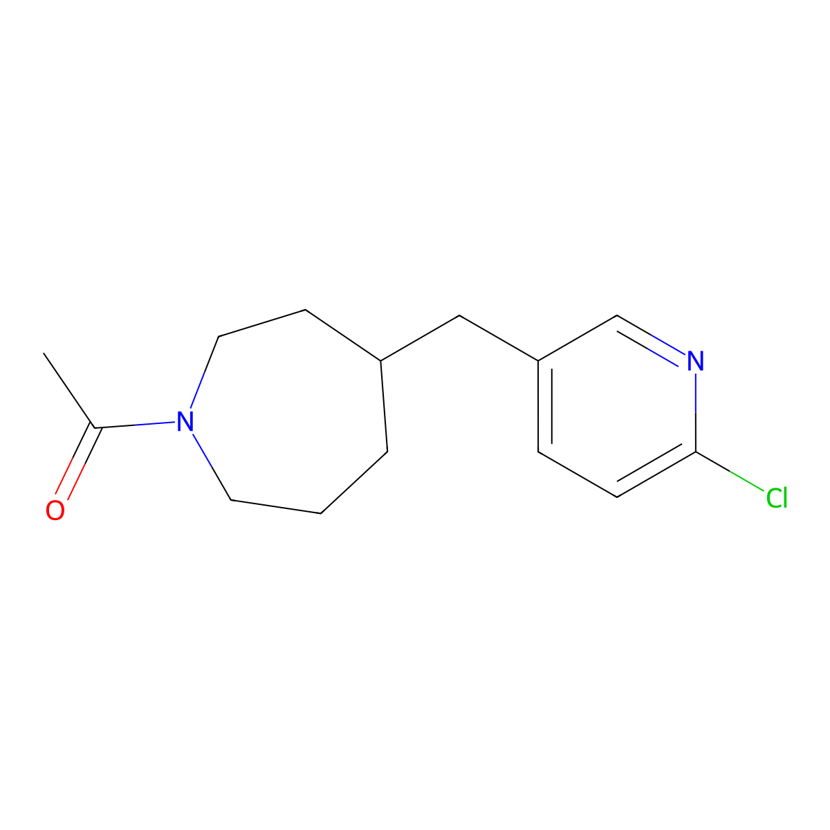 1-(4-((6-Chloropyridin-3-yl)methyl)azepan-1-yl)ethanone molecular structure, CAS 1316225-00-9