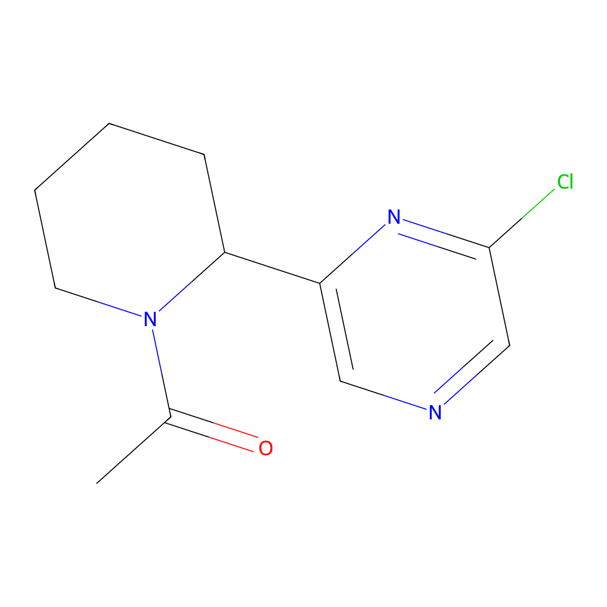 1-(2-(6-Chloropyrazin-2-yl)piperidin-1-yl)ethanone molecular structure, CAS 1316225-06-5