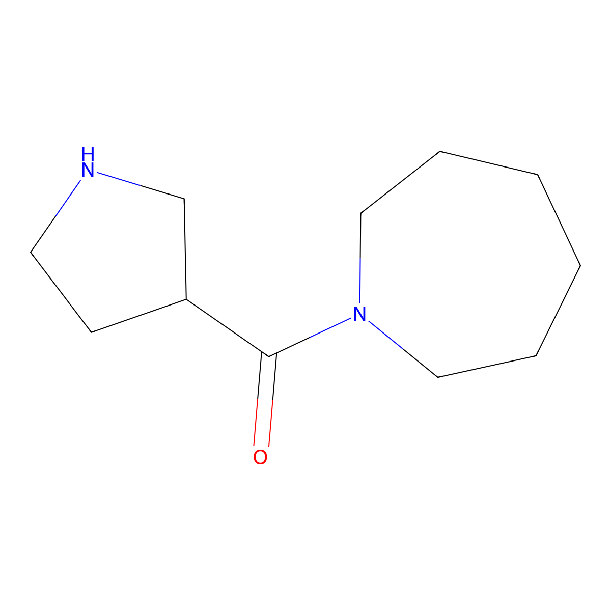 1-(Pyrrolidine-3-carbonyl)azepane molecular structure, CAS 1316225-43-0