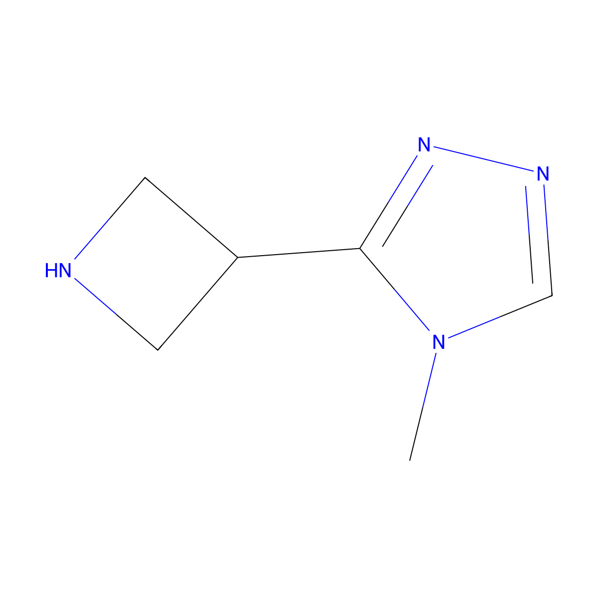 3-(azetidin-3-yl)-4-methyl-4H-1,2,4-triazole molecular structure, CAS 1316225-74-7