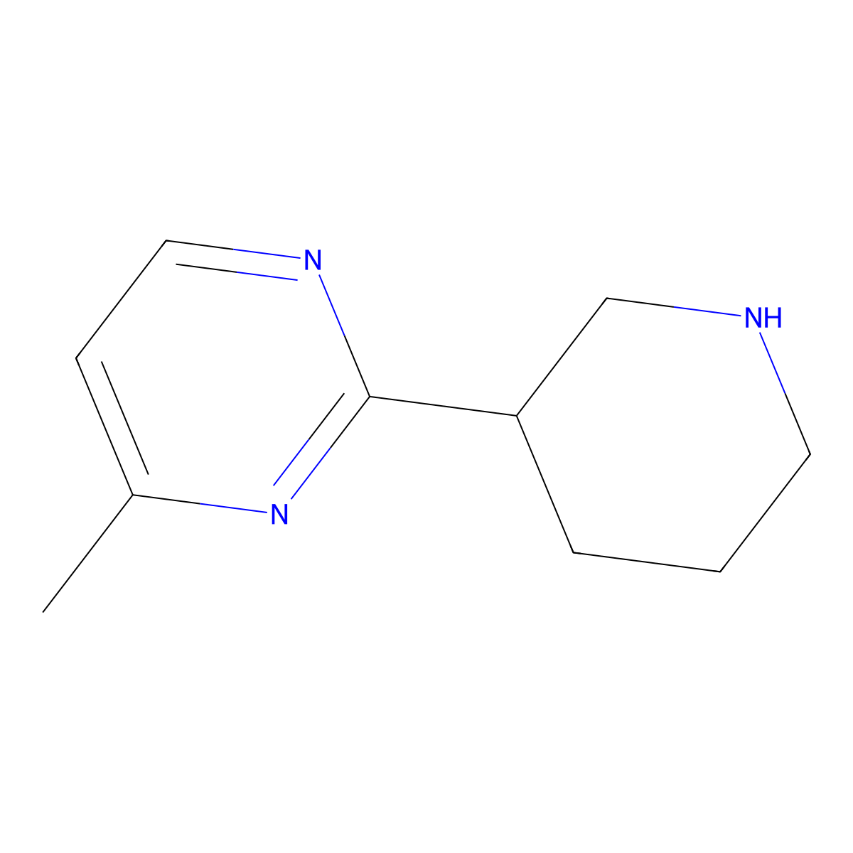 4-Methyl-2-(piperidin-3-yl)pyrimidine molecular structure, CAS 1316226-99-9