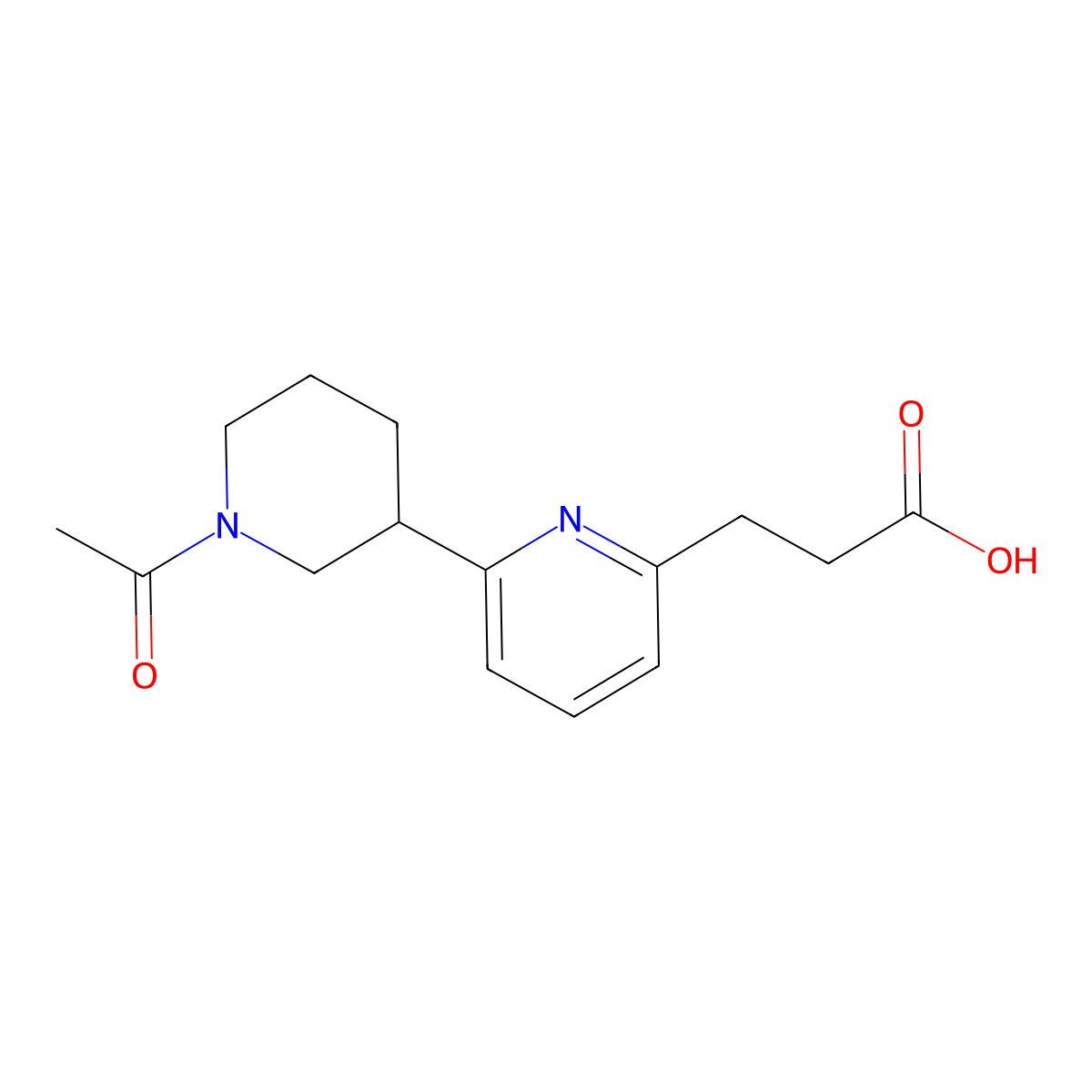 3-[6-(1-Acetylpiperidin-3-yl)pyridin-2-yl]propanoic acid molecular structure, CAS 1316227-17-4