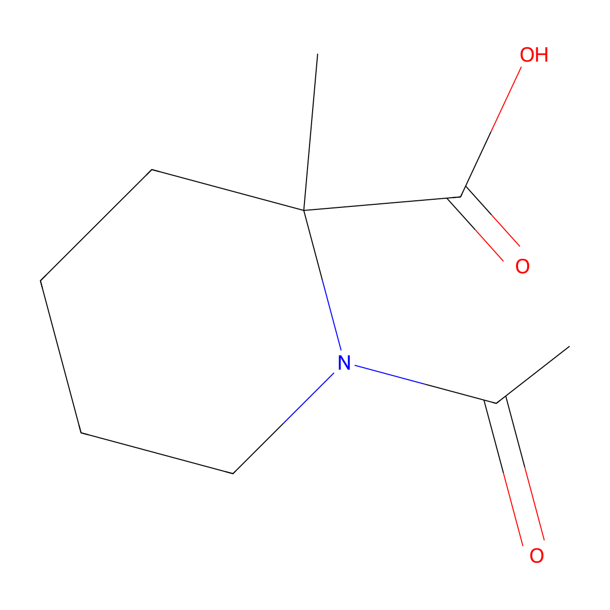 1-Acetyl-2-methylpiperidine-2-carboxylic acid molecular structure, CAS 1316227-31-2