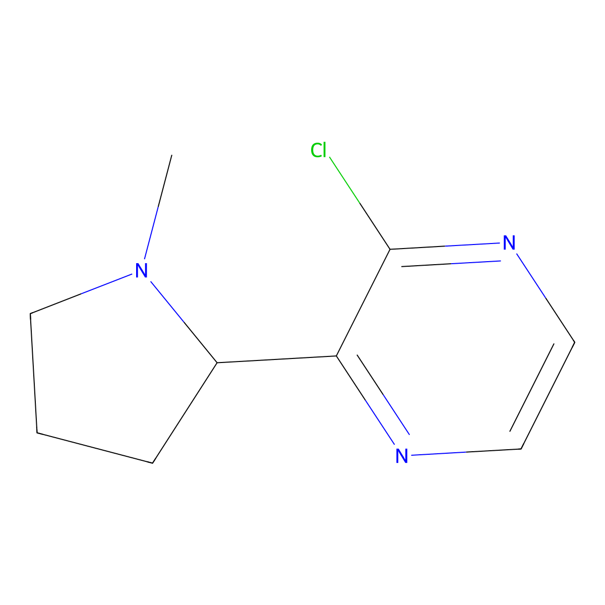 2-Chloro-3-(1-methylpyrrolidin-2-yl)pyrazine molecular structure, CAS 1316227-41-4