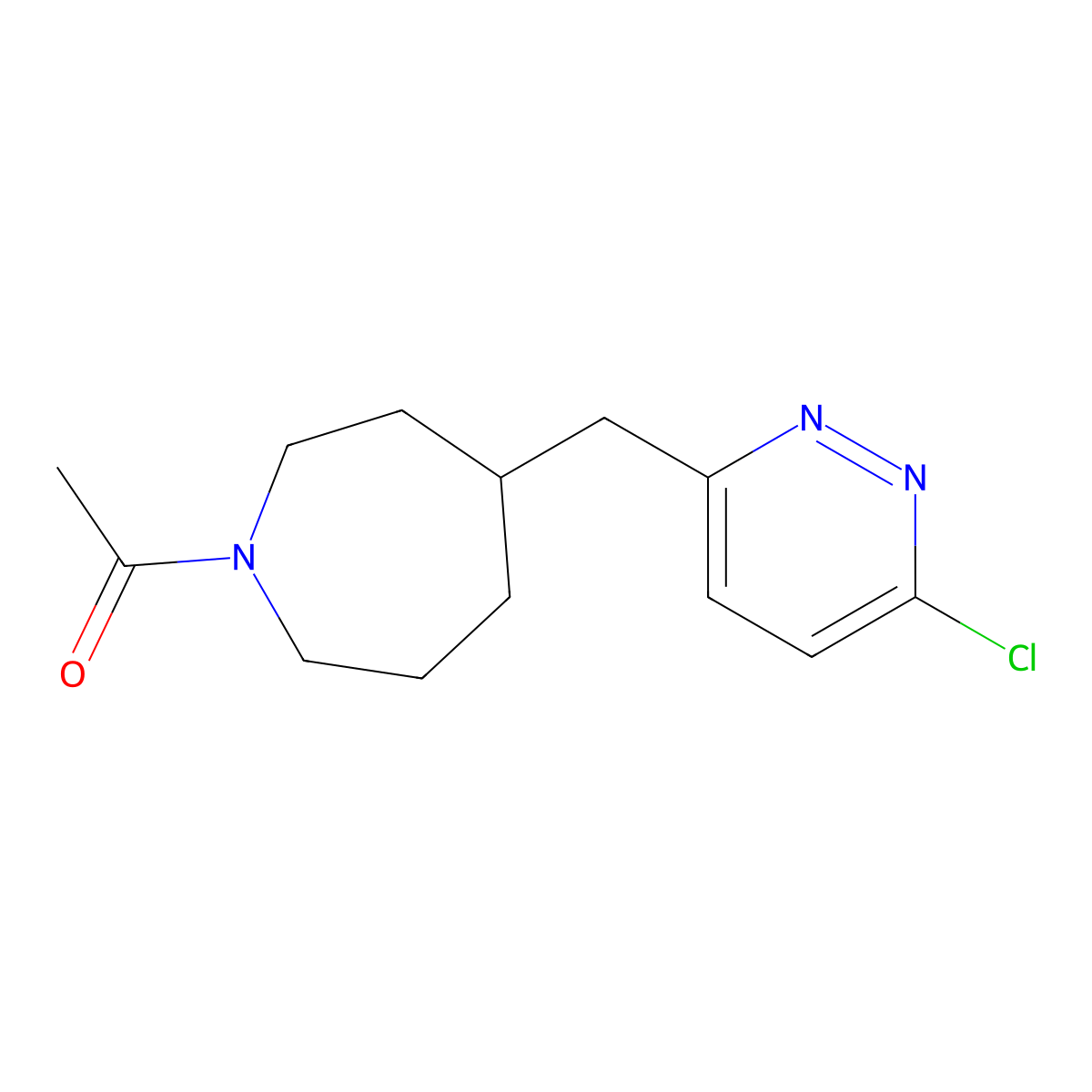 1-(4-((6-Chloropyridazin-3-yl)methyl)azepan-1-yl)ethanone molecular structure, CAS 1316227-50-5