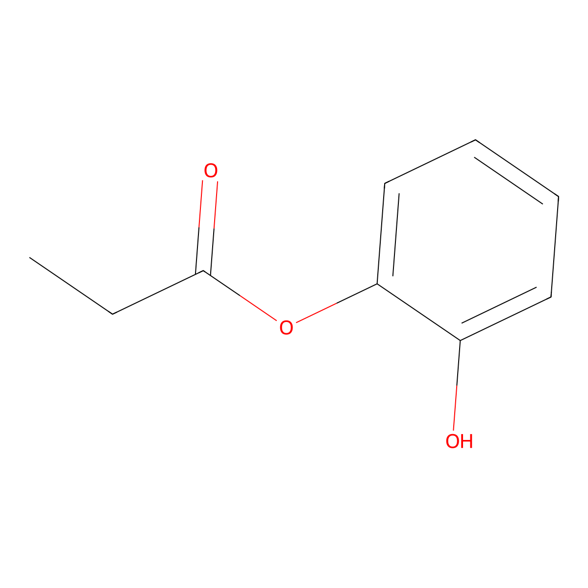 2-Hydroxyphenyl propanoate molecular structure, CAS 131625-34-8