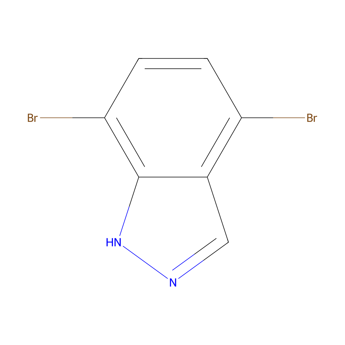 4,7-dibromo-1H-indazole molecular structure, CAS 1316273-52-5