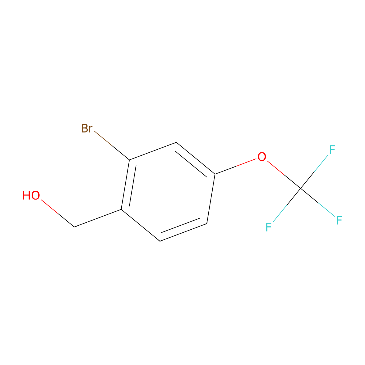 2-Bromo-4-(trifluoromethoxy)benzyl alcohol molecular structure, CAS 1316273-53-6