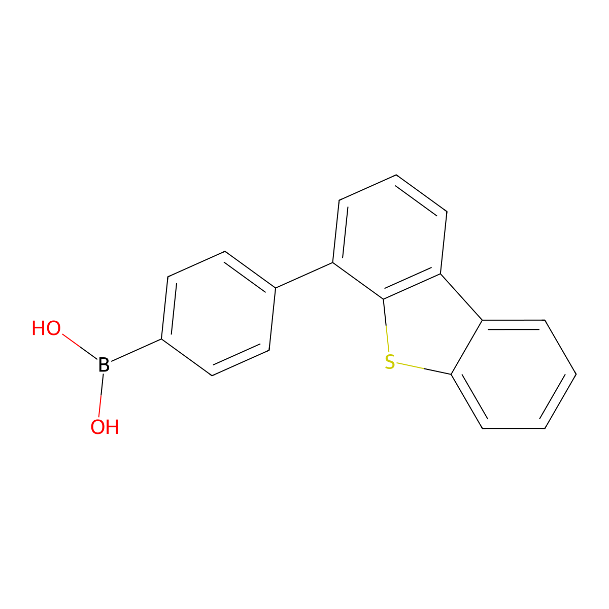 (4-(Dibenzo[b,d]thiophen-4-yl)phenyl)boronic acid molecular structure, CAS 1316275-42-9