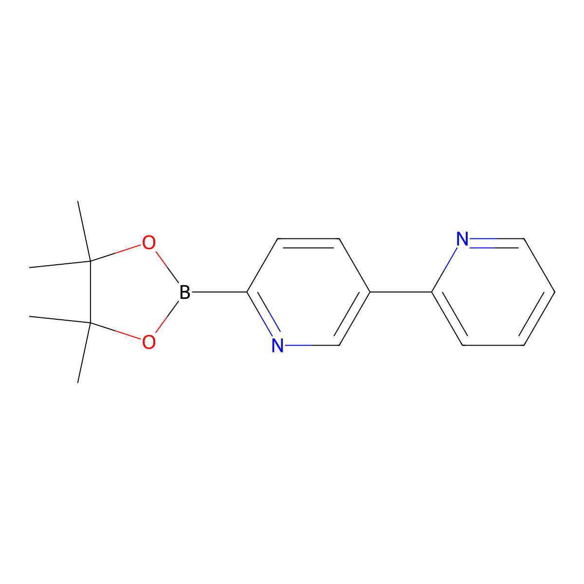 6'-(4,4,5,5-Tetramethyl-1,3,2-dioxaborolan-2-YL)-2,3'-bipyridine molecular structure, CAS 1316275-50-9
