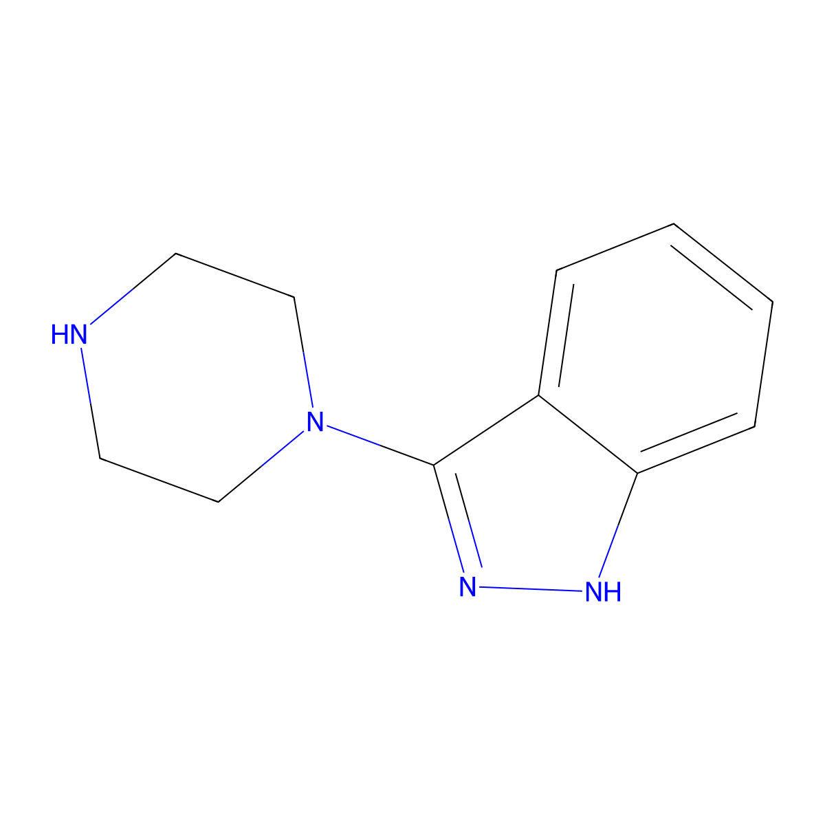 3-(Piperazin-1-YL)-1H-indazole molecular structure, CAS 131633-88-0