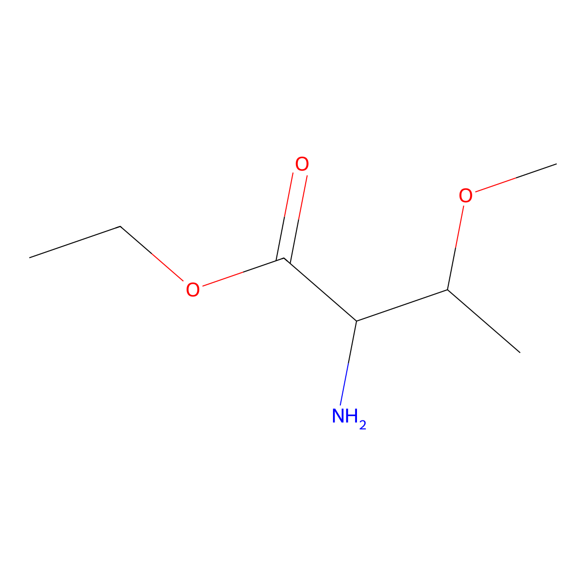 ethyl (2S,3R)-2-amino-3-methoxybutanoate molecular structure, CAS 131644-58-1