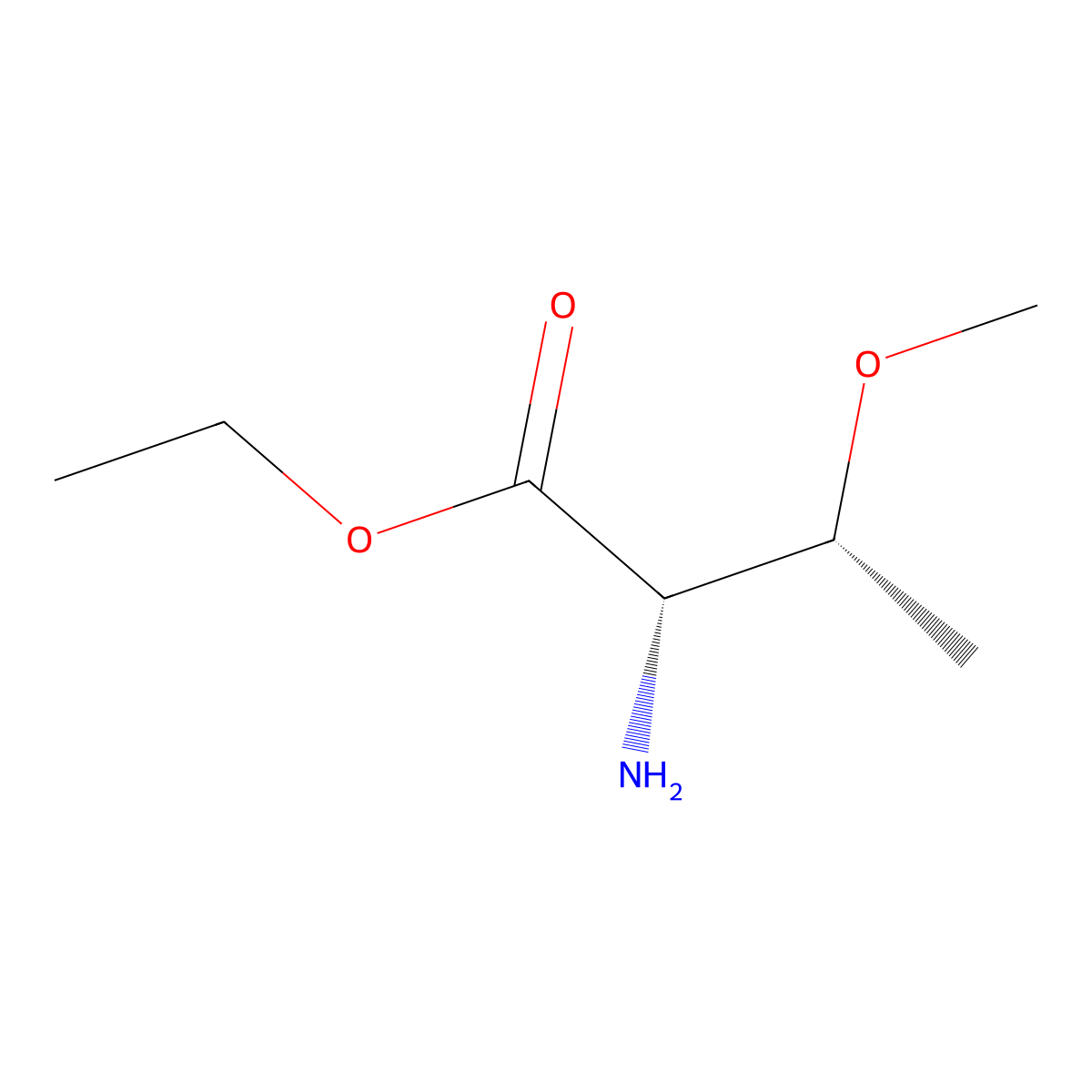ethyl (2S,3R)-2-amino-3-methoxybutanoate molecular structure, CAS 131644-58-1
