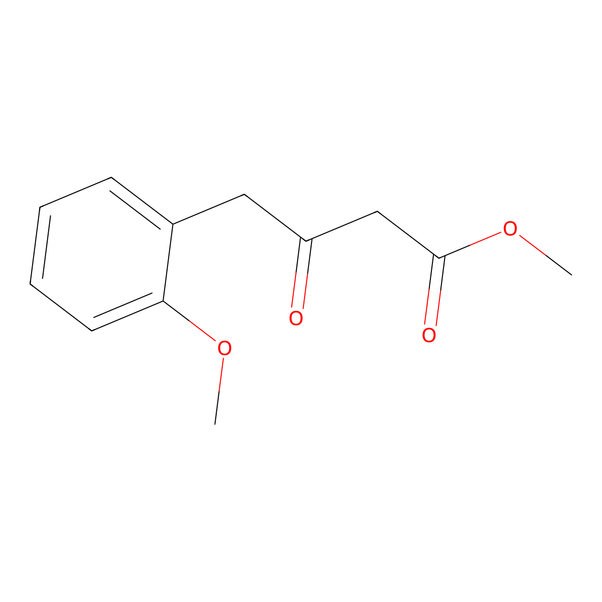 Methyl 4-(2-methoxyphenyl)-3-oxobutanoate molecular structure, CAS 131644-96-7