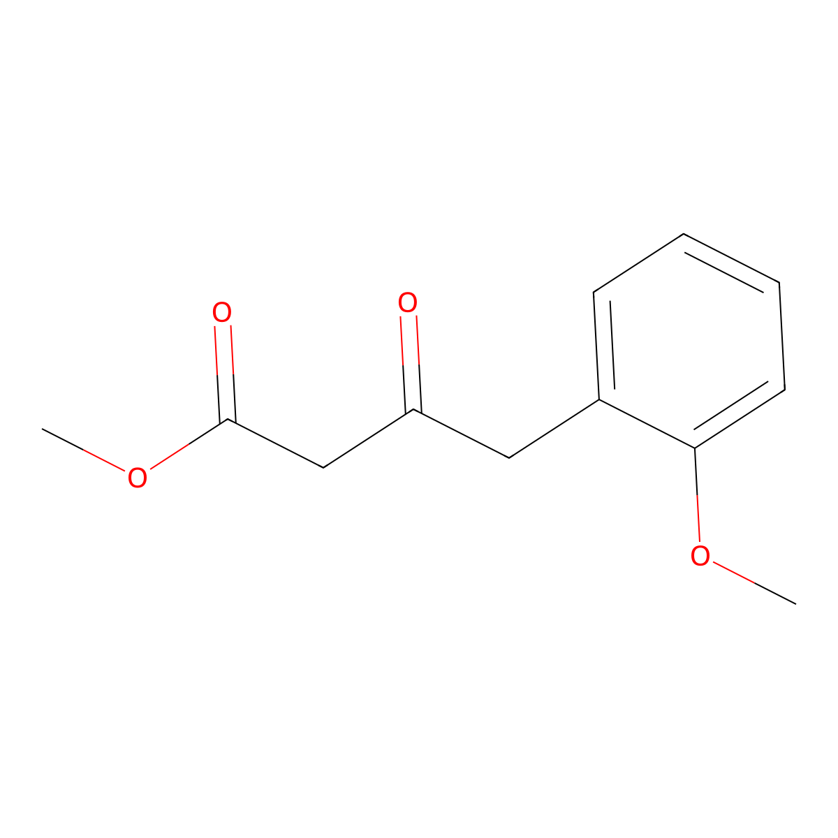Methyl 4-(2-methoxyphenyl)-3-oxobutanoate molecular structure, CAS 131644-96-7