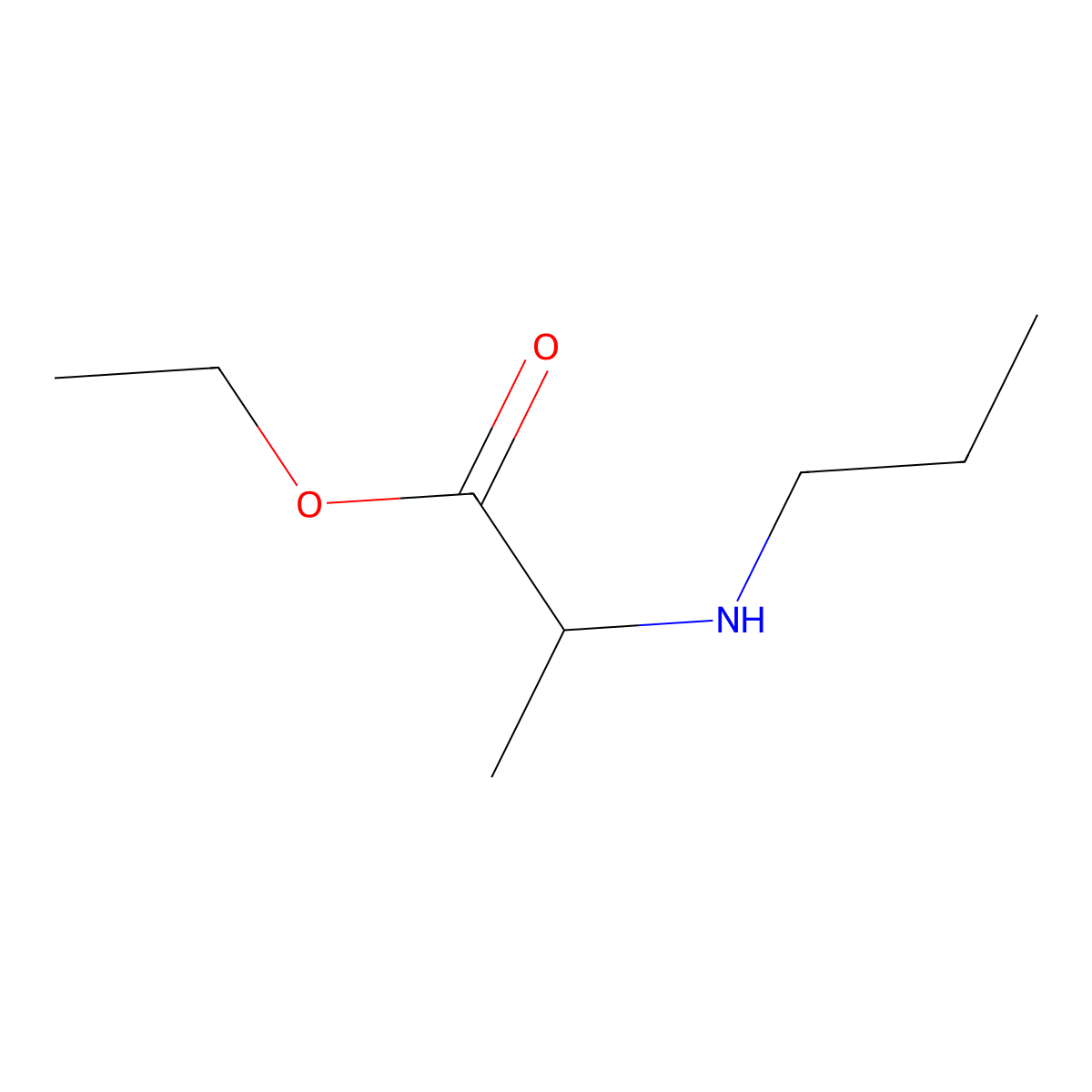 Ethyl 2-(propylamino)propanoate molecular structure, CAS 131645-72-2