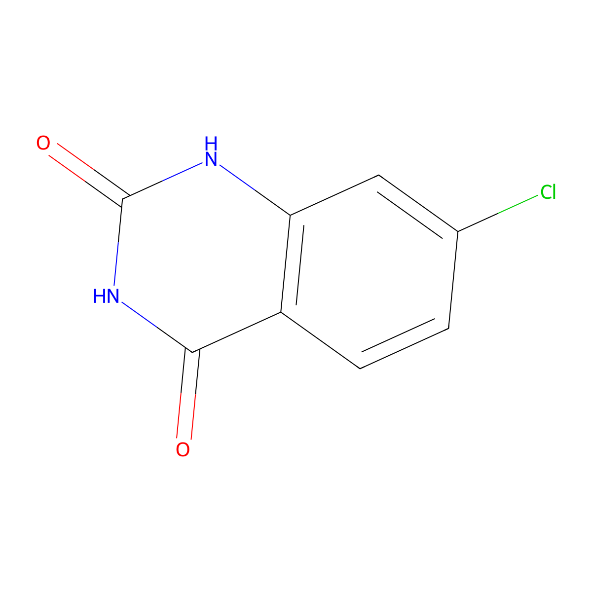 7-Chloroquinazoline-2,4-diol molecular structure, CAS 13165-35-0