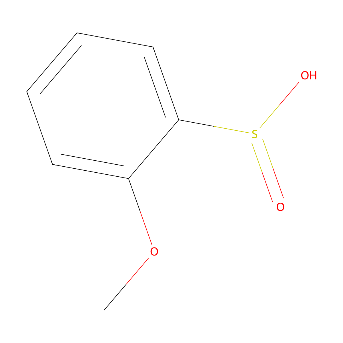 o-Methoxybenzenesulphinic acid molecular structure, CAS 13165-78-1