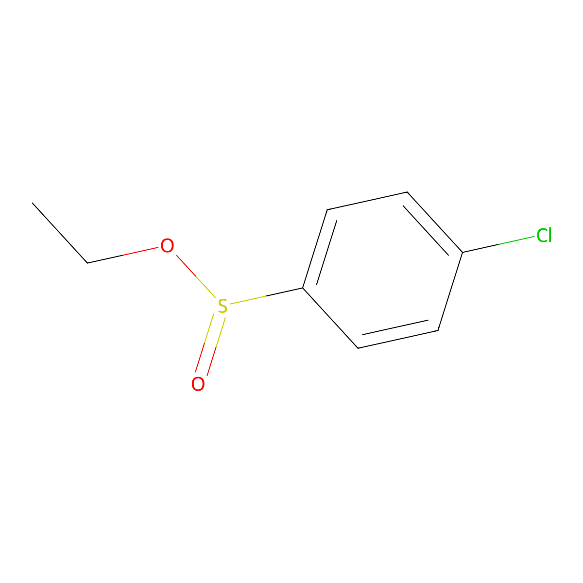 Ethyl 4-chlorobenzene-1-sulfinate molecular structure, CAS 13165-81-6