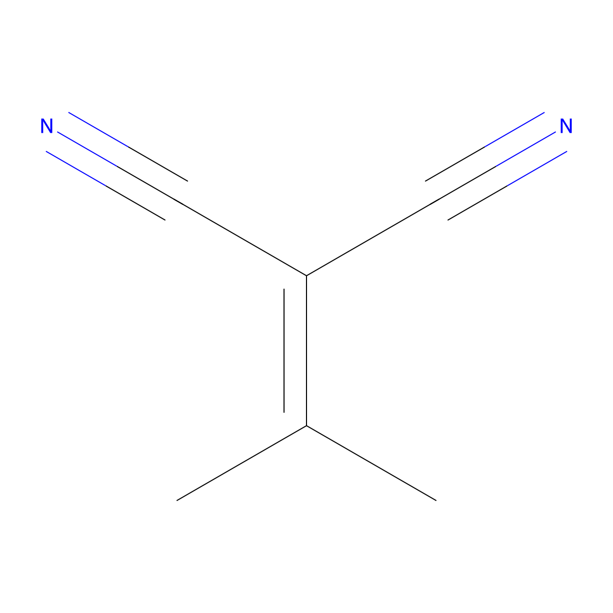Isopropylidenemalononitrile molecular structure, CAS 13166-10-4