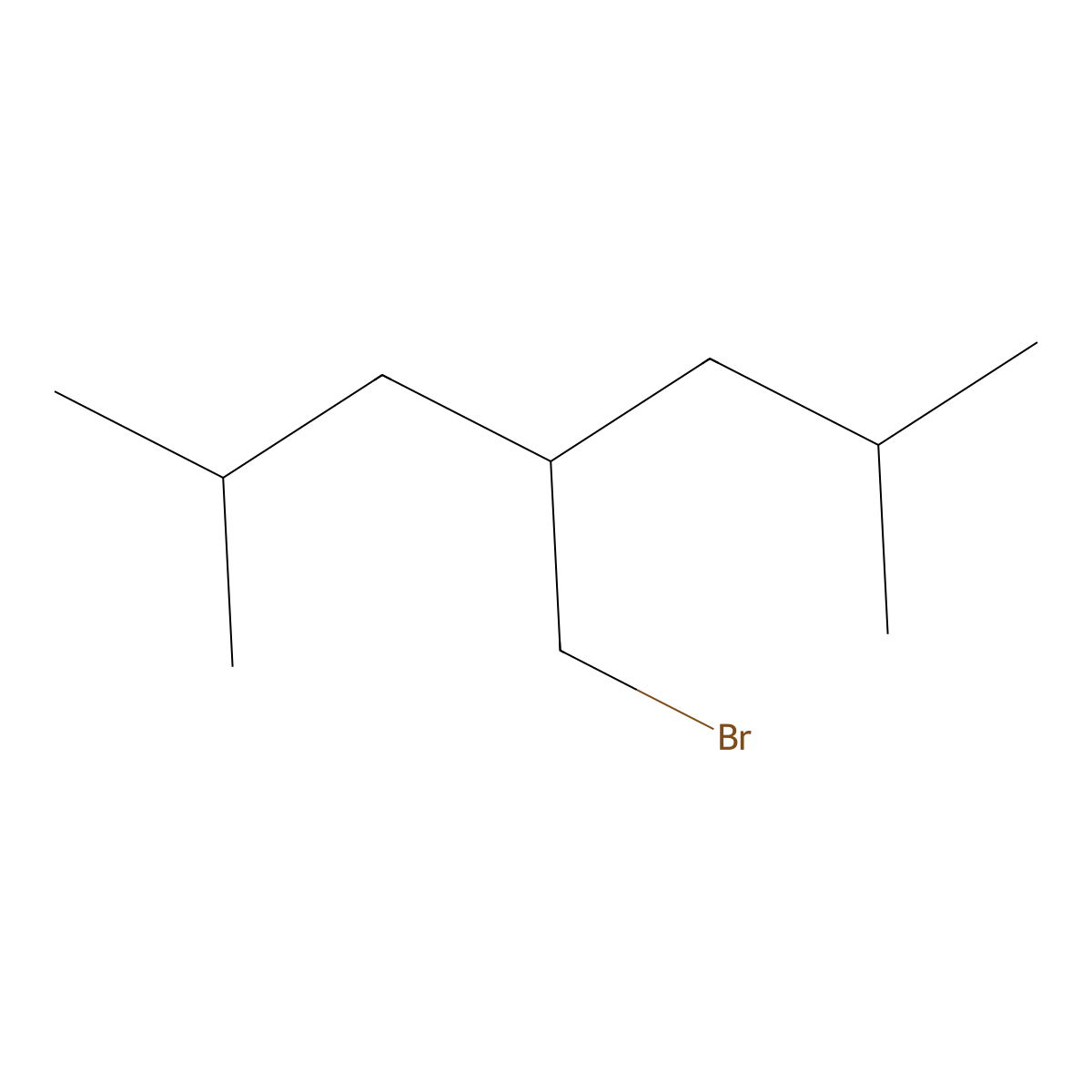 4-(Bromomethyl)-2,6-dimethylheptane molecular structure, CAS 131665-71-9