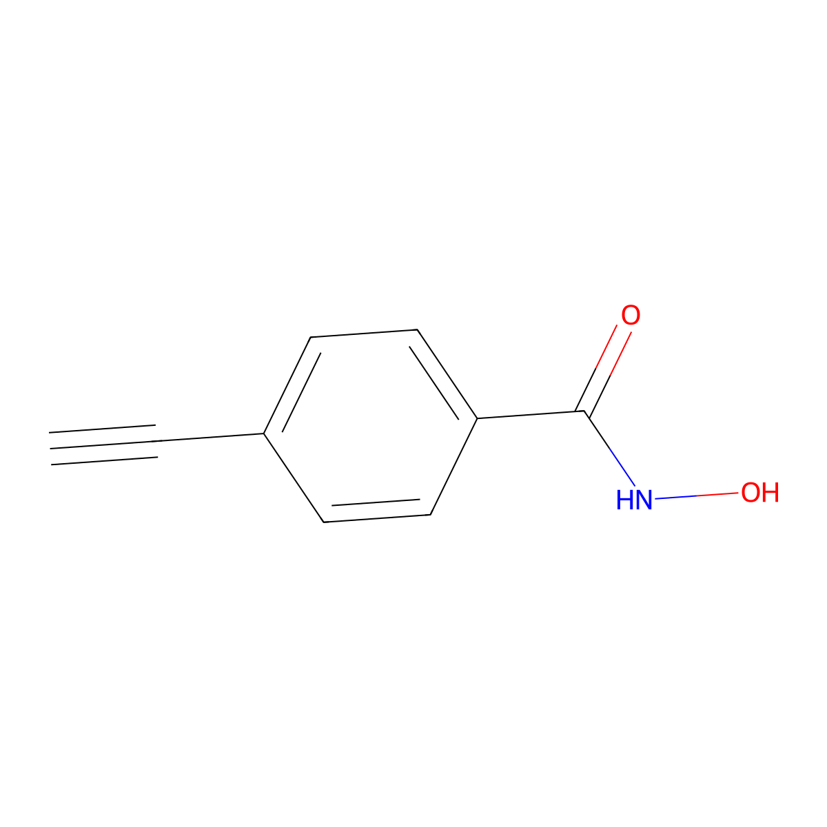 4-ethynyl-N-hydroxybenzamide molecular structure, CAS 1316652-56-8