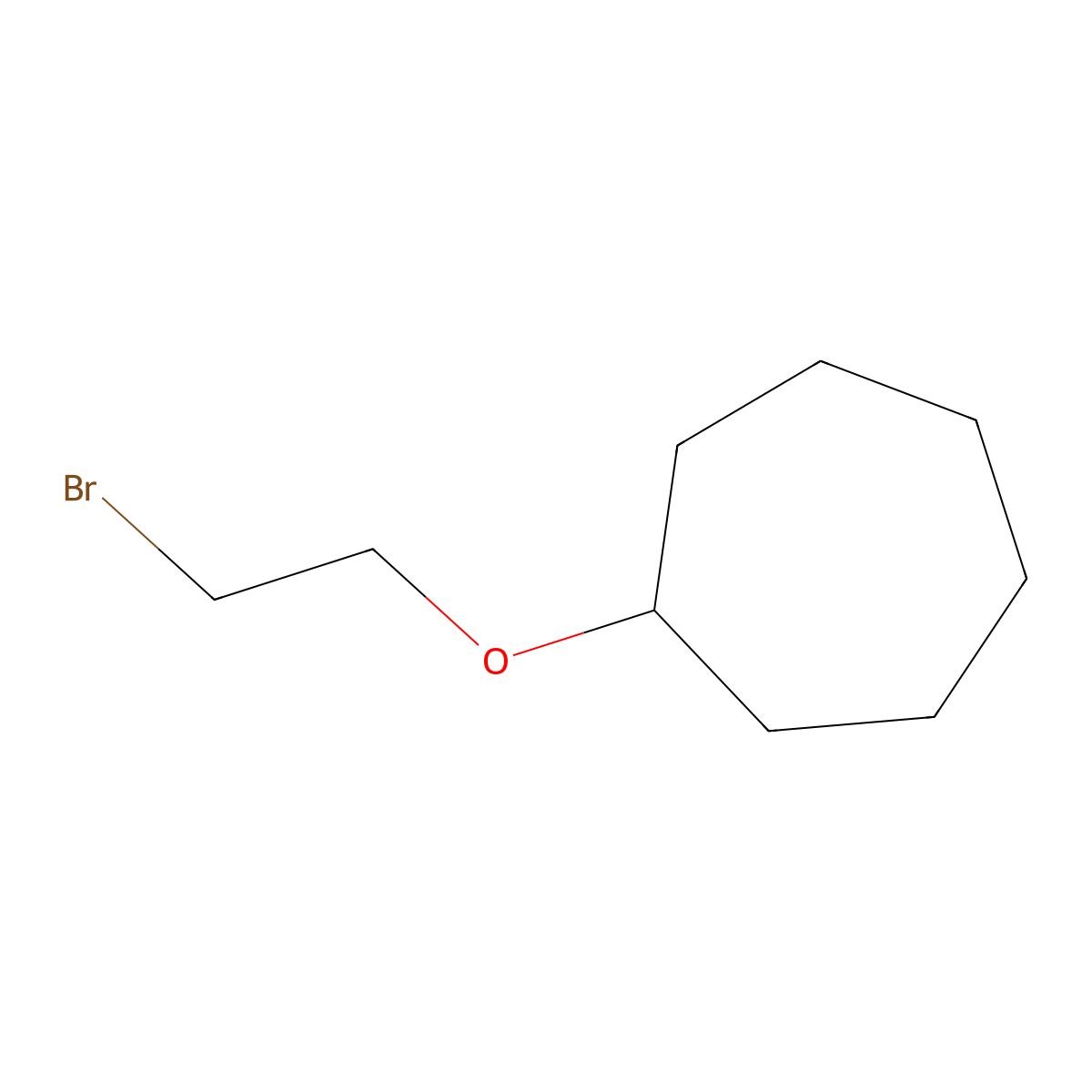(2-Bromoethoxy)cycloheptane molecular structure, CAS 131666-01-8
