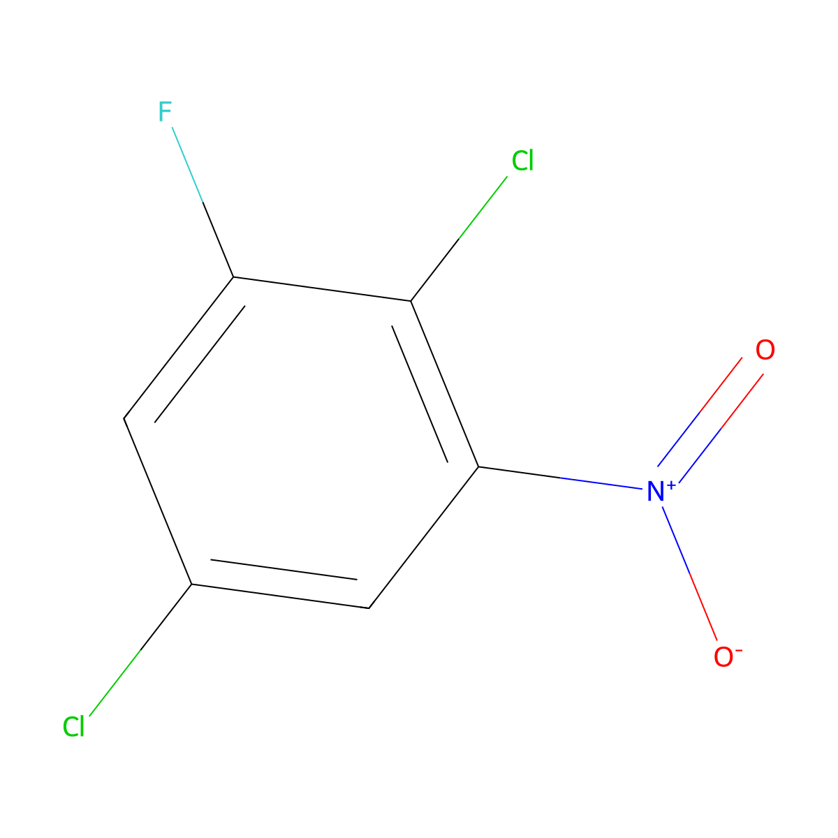 2,5-Dichloro-1-fluoro-3-nitrobenzene molecular structure, CAS 131666-73-4