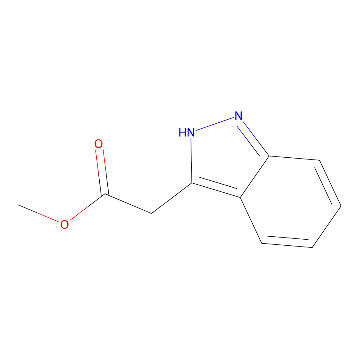 Methyl 2-(1H-indazol-3-yl)acetate molecular structure, CAS 131666-74-5