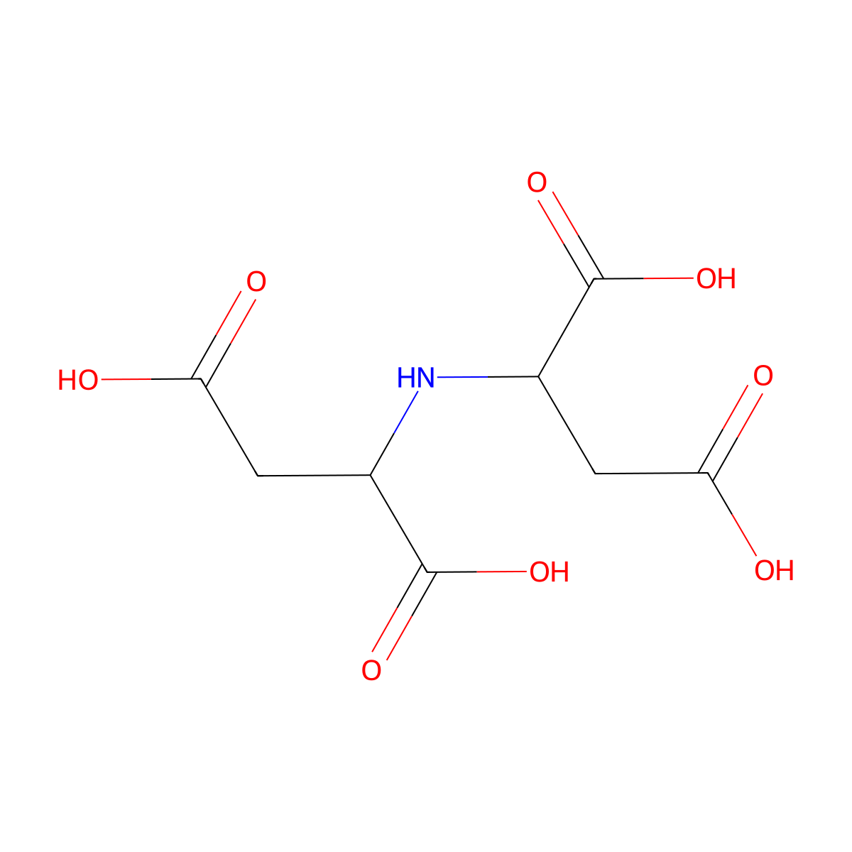 Iminodisuccinic acid molecular structure, CAS 131669-35-7