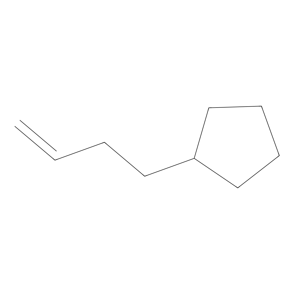 3-Butenylcyclopentane molecular structure, CAS 13167-16-3