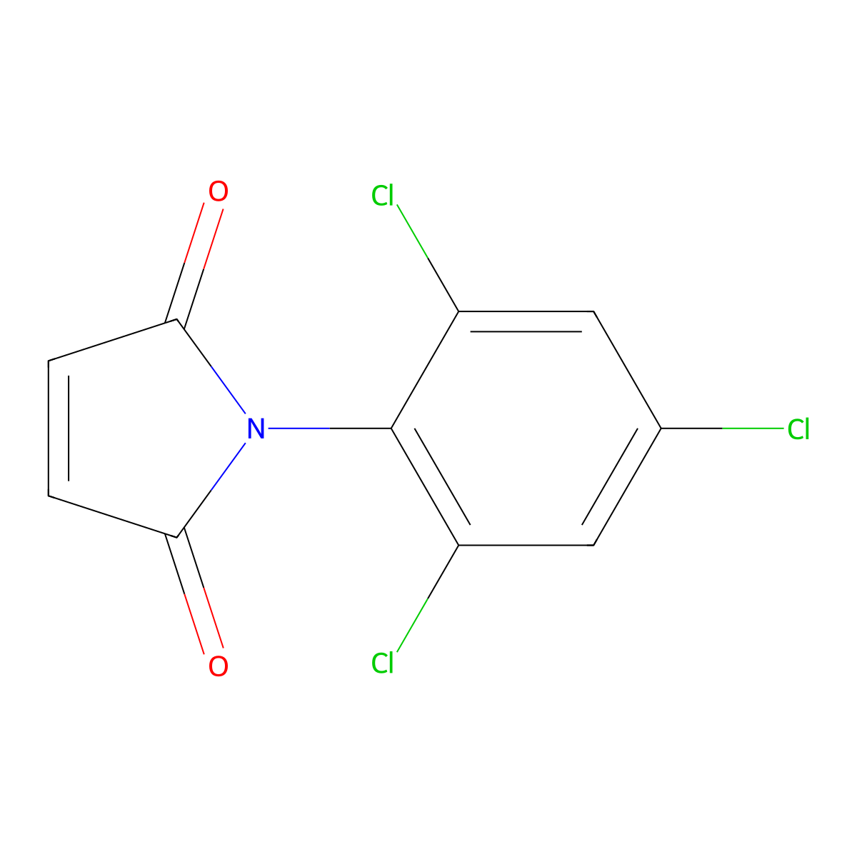 1-(2,4,6-Trichlorophenyl)-1H-pyrrole-2,5-dione molecular structure, CAS 13167-25-4