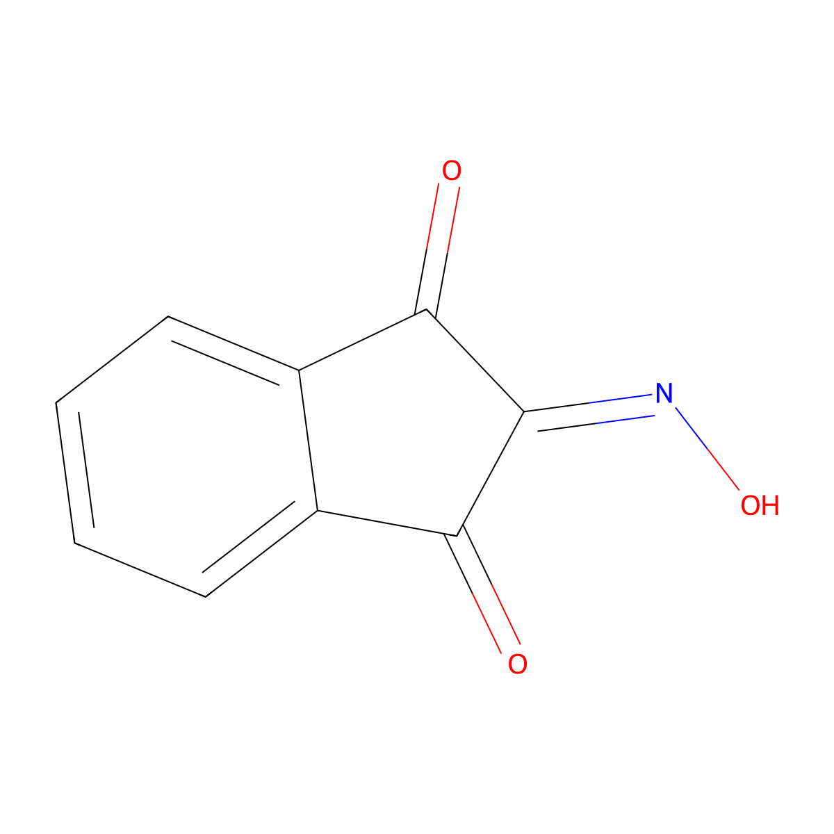 2-(Hydroxyimino)-1H-indene-1,3(2H)-dione molecular structure, CAS 13167-95-8