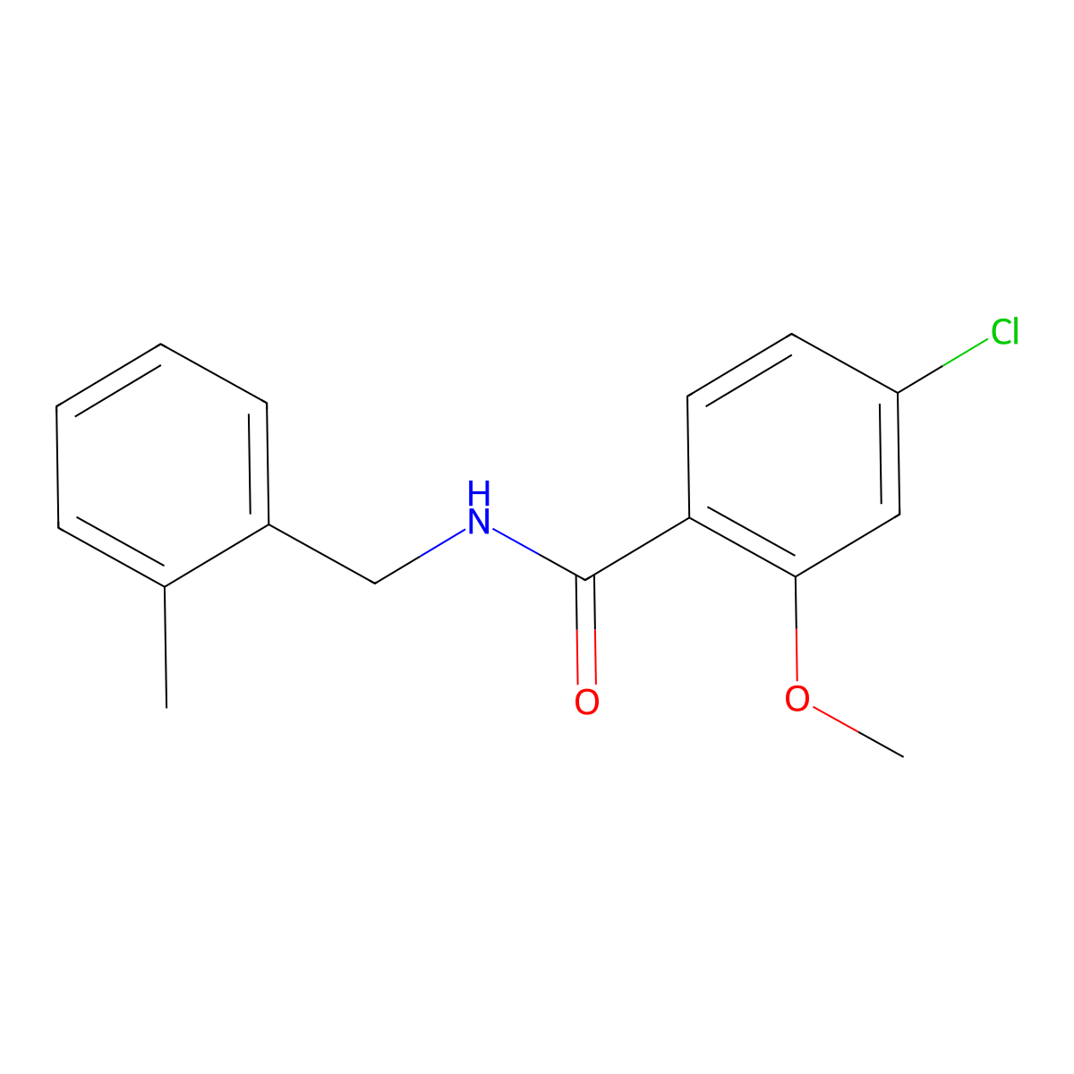 4-chloro-2-methoxy-N-(2-methylbenzyl)benzamide molecular structure, CAS 1316731-24-4