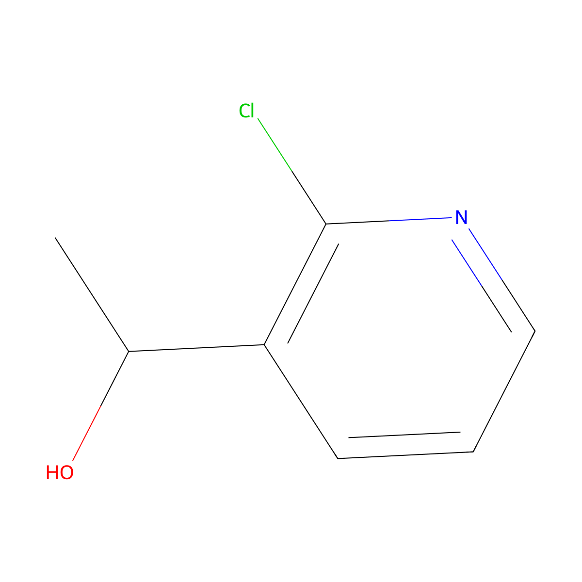 1-(2-Chloropyridin-3-yl)ethanol molecular structure, CAS 131674-39-0