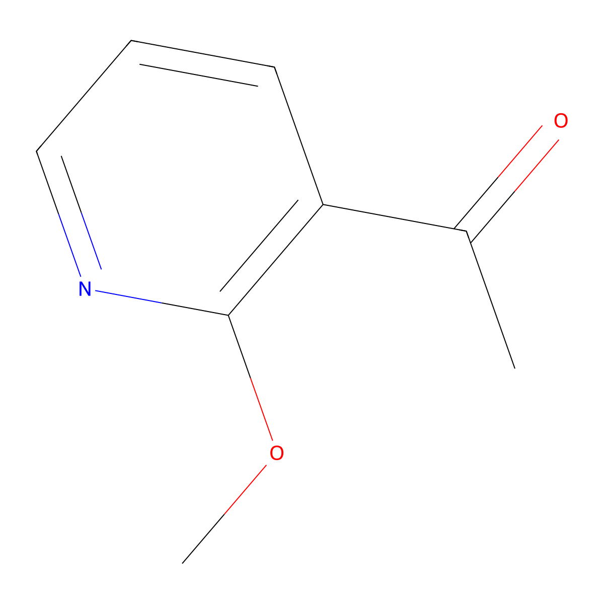1-(2-Methoxypyridin-3-yl)ethan-1-one molecular structure, CAS 131674-40-3