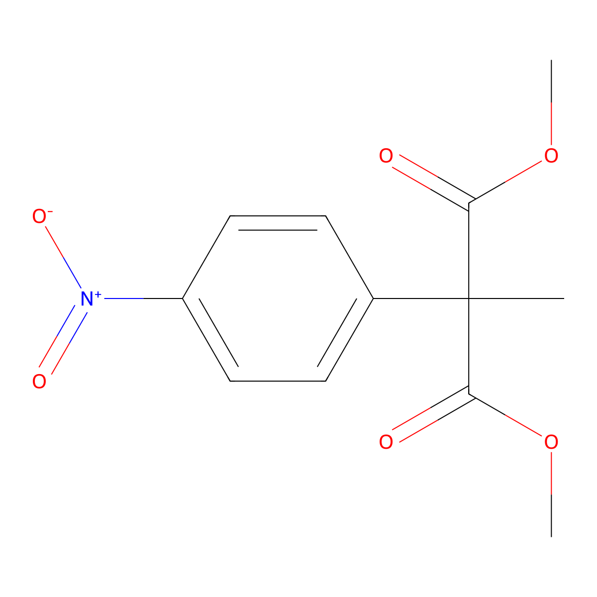 Dimethyl 2-methyl-2-(4-nitrophenyl)malonate molecular structure, CAS 131675-32-6