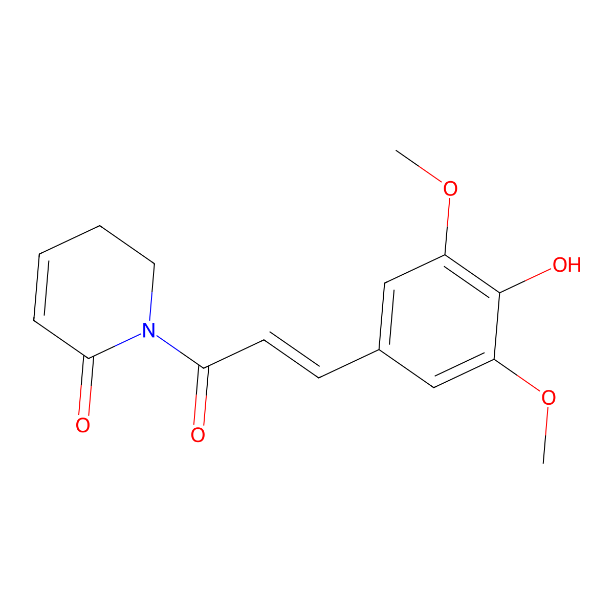 1-[3-(4-Hydroxy-3,5-dimethoxyphenyl)prop-2-enoyl]-2,3-dihydropyridin-6-one molecular structure, CAS 1316752-95-0