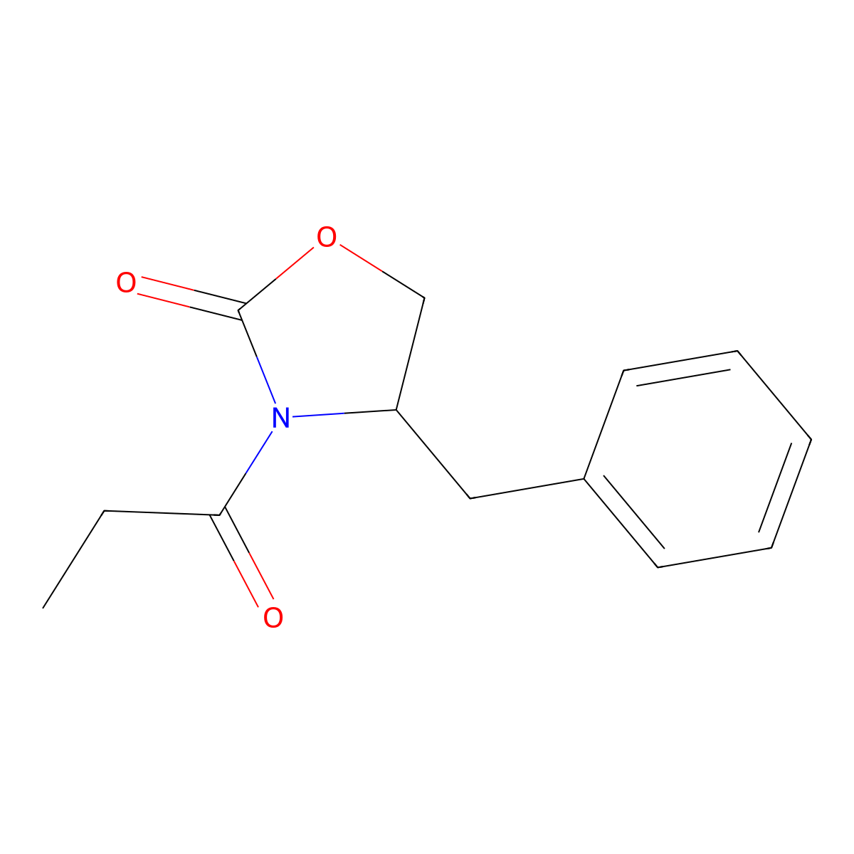 (R)-(-)-4-Benzyl-3-propionyl-2-oxazolidinone molecular structure, CAS 131685-53-5