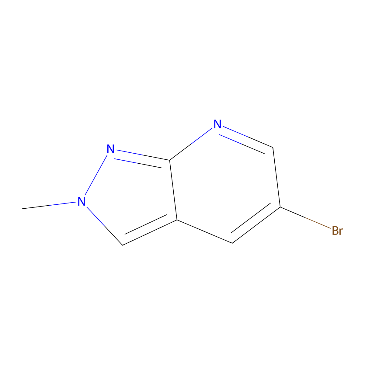 5-Bromo-2-methyl-2H-pyrazolo(3,4-b)pyridine molecular structure, CAS 1316852-65-9